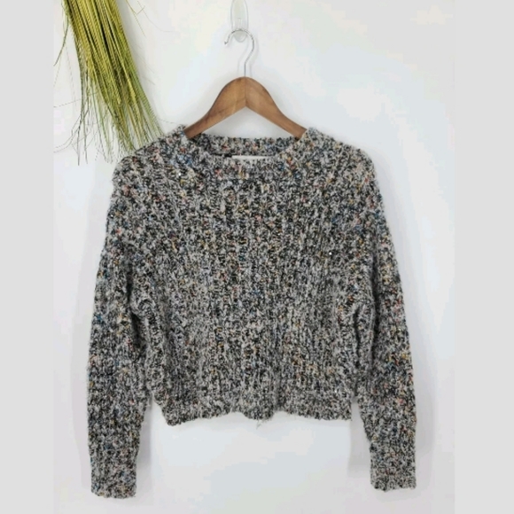 Zara Sweaters - Zara Knit Medium Multi Color Chunky Knit Sequined
